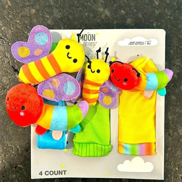 Moon and Stars Other - Baby Hand and Foot Rattles